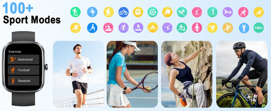 2023 Smartwatch with Bluetooth Calls & Messaging – 1.85″ Fitness Tracker, Heart Rate, SpO₂, 120+ Sports Modes